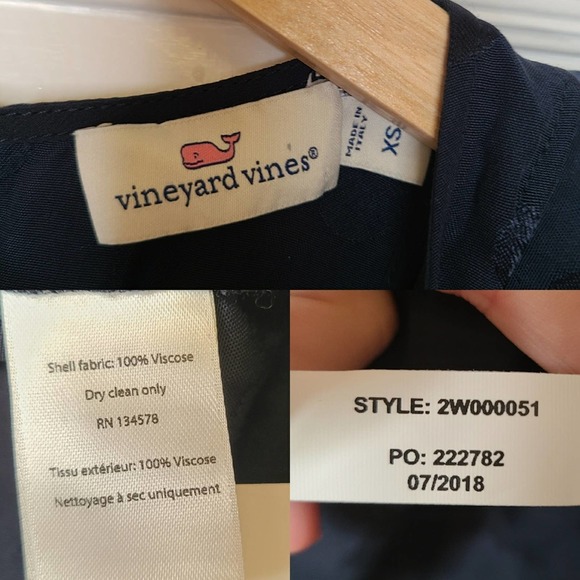 Vineyard Vines Polka Dot Navy Flutter Sleeve Top - Picture 5 of 6